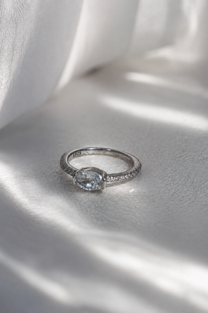Radiant Oval Solitaire Elegance Ring (size 5.5 )