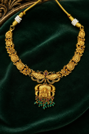 Divine Lakshmi Temple Nakshi Necklace