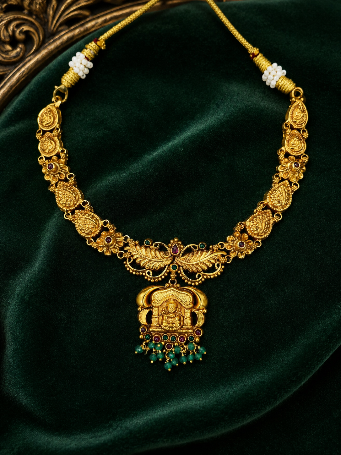 Divine Lakshmi Temple Nakshi Necklace