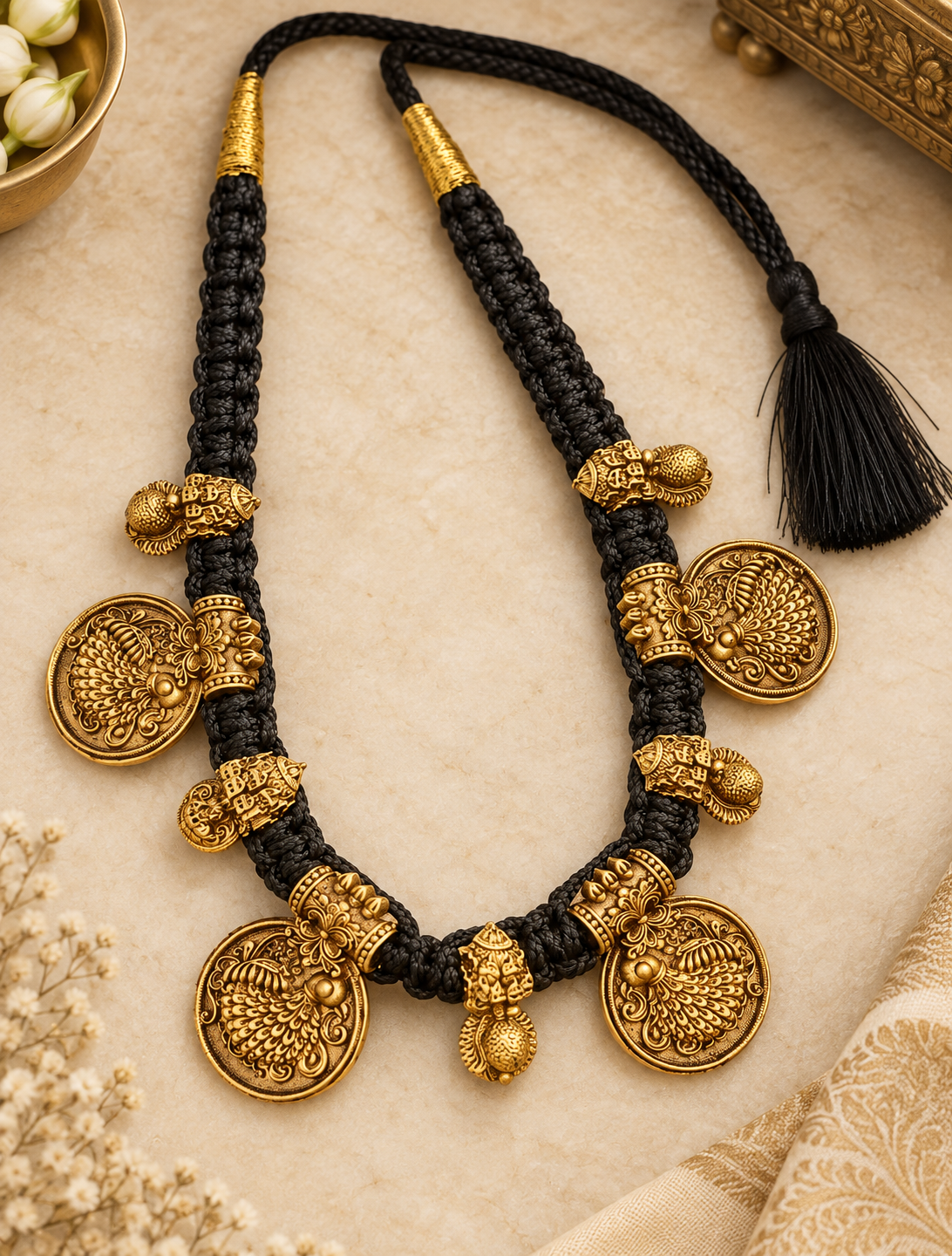 Mayura Heritage Black Dori Necklace