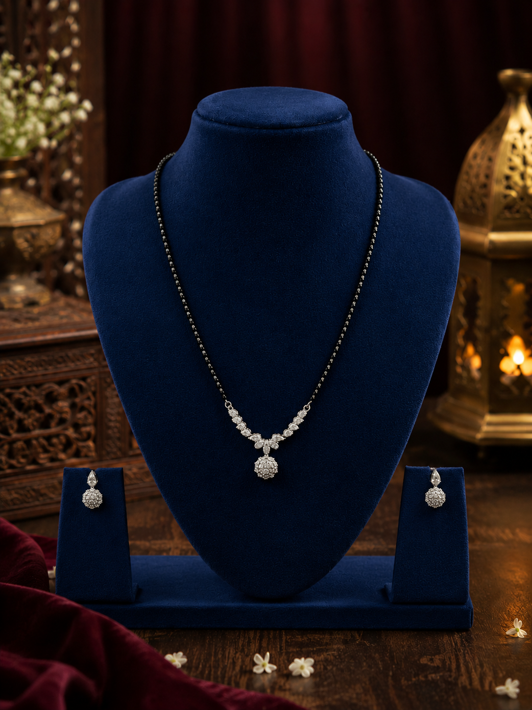 Celestial Blossom Drop Mangalsutra Set