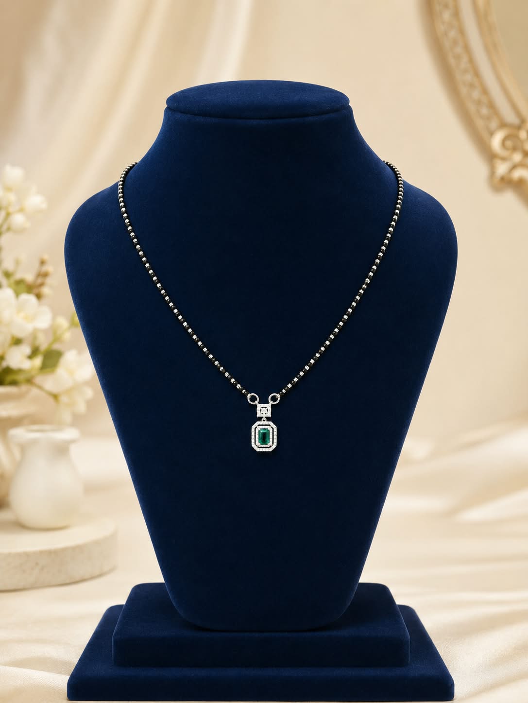 Emerald Elegance Contemporary Mangalsutra