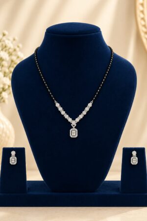 Celestial Radiance White-Stone Mangalsutra Set