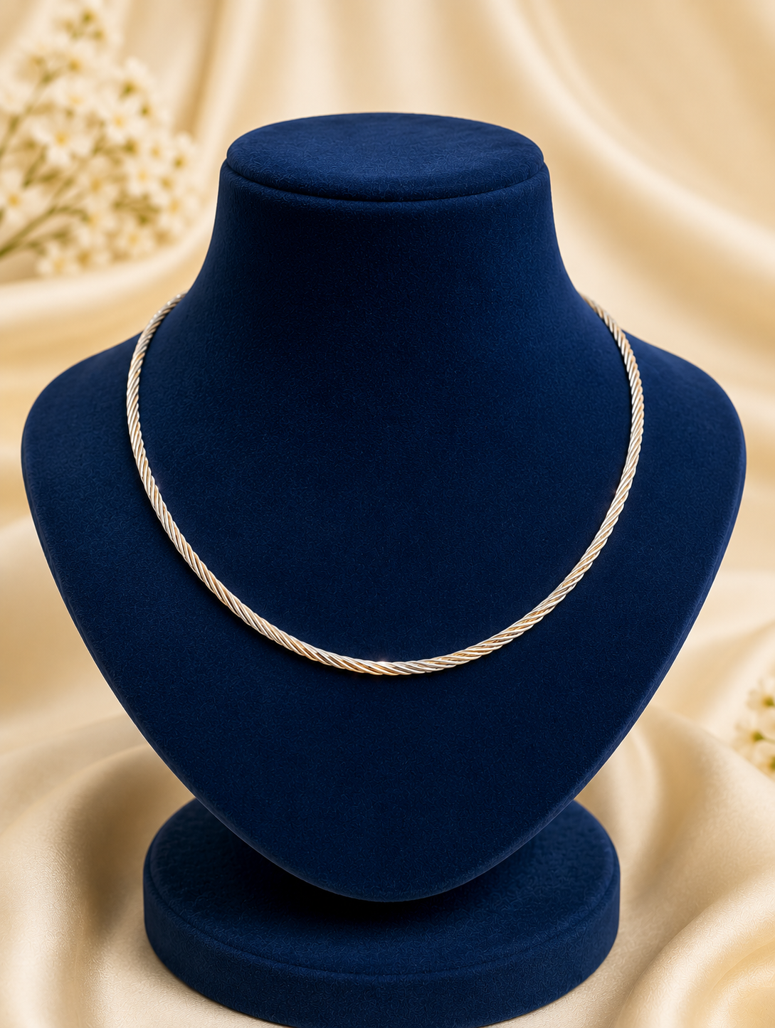 Sleek Dual-Tone Rope Italian Kanti Chain