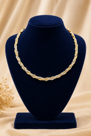 Luxe Dual-Tone Braided Italian Kanti Chain
