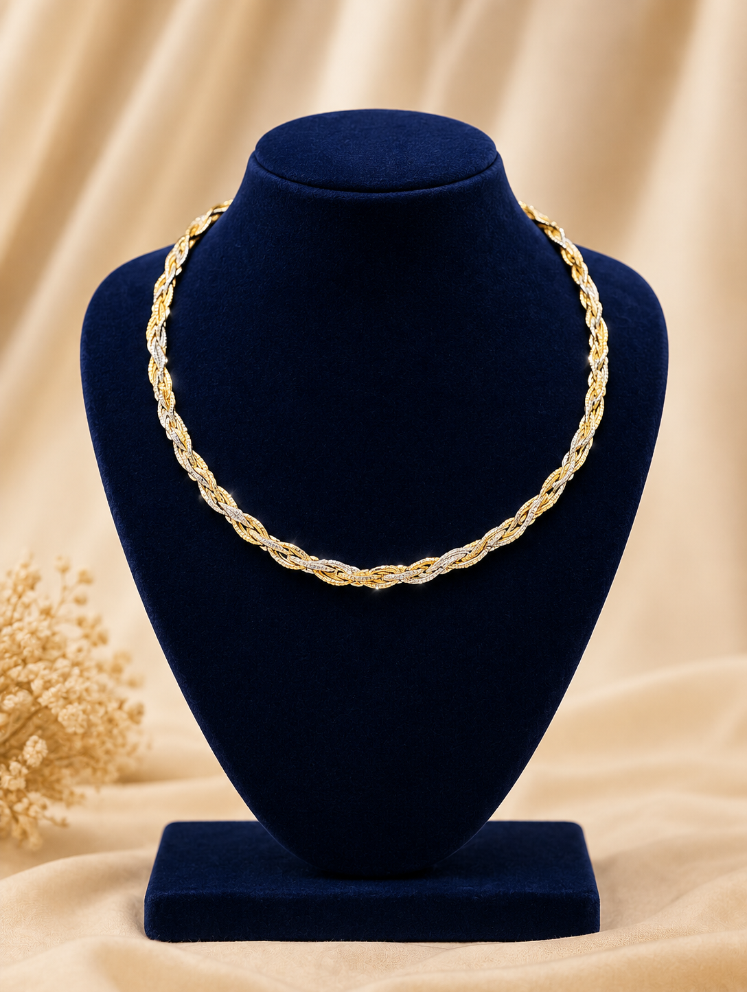 Luxe Dual-Tone Braided Italian Kanti Chain