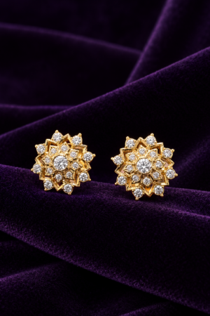 Celestial Mandala White Stone Studs