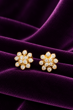Celestial Starburst White Stone Studs