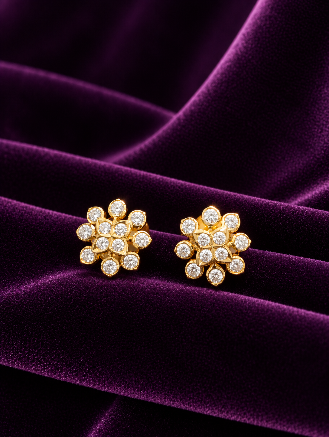 Celestial Starburst White Stone Studs