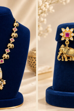 Gaja Lakshmi Heritage Temple Jewellery Set