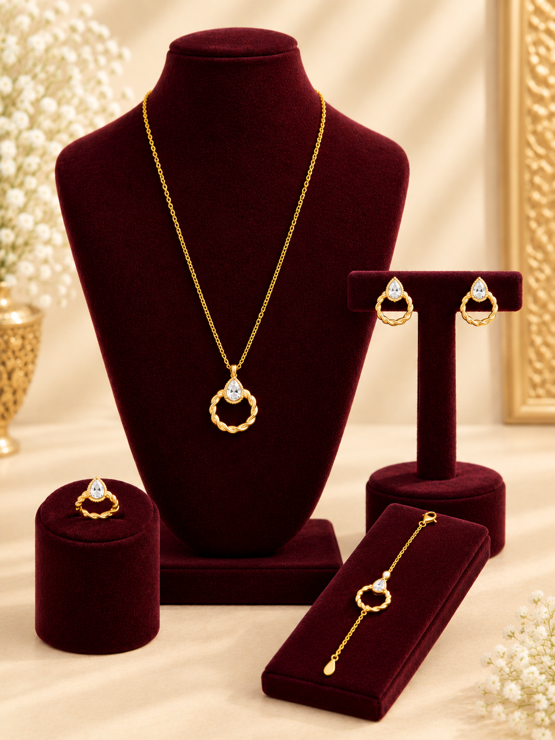 Celestial Teardrop Harmony Jewellery Set