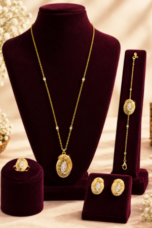 Golden Orbit Elegance Jewellery Set