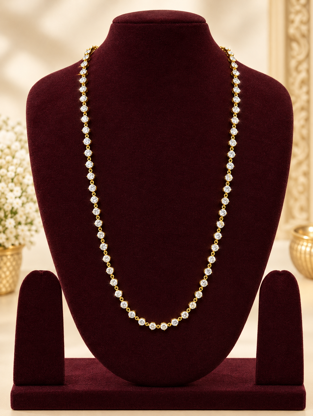 Nitya Prabha White Stone Mala
