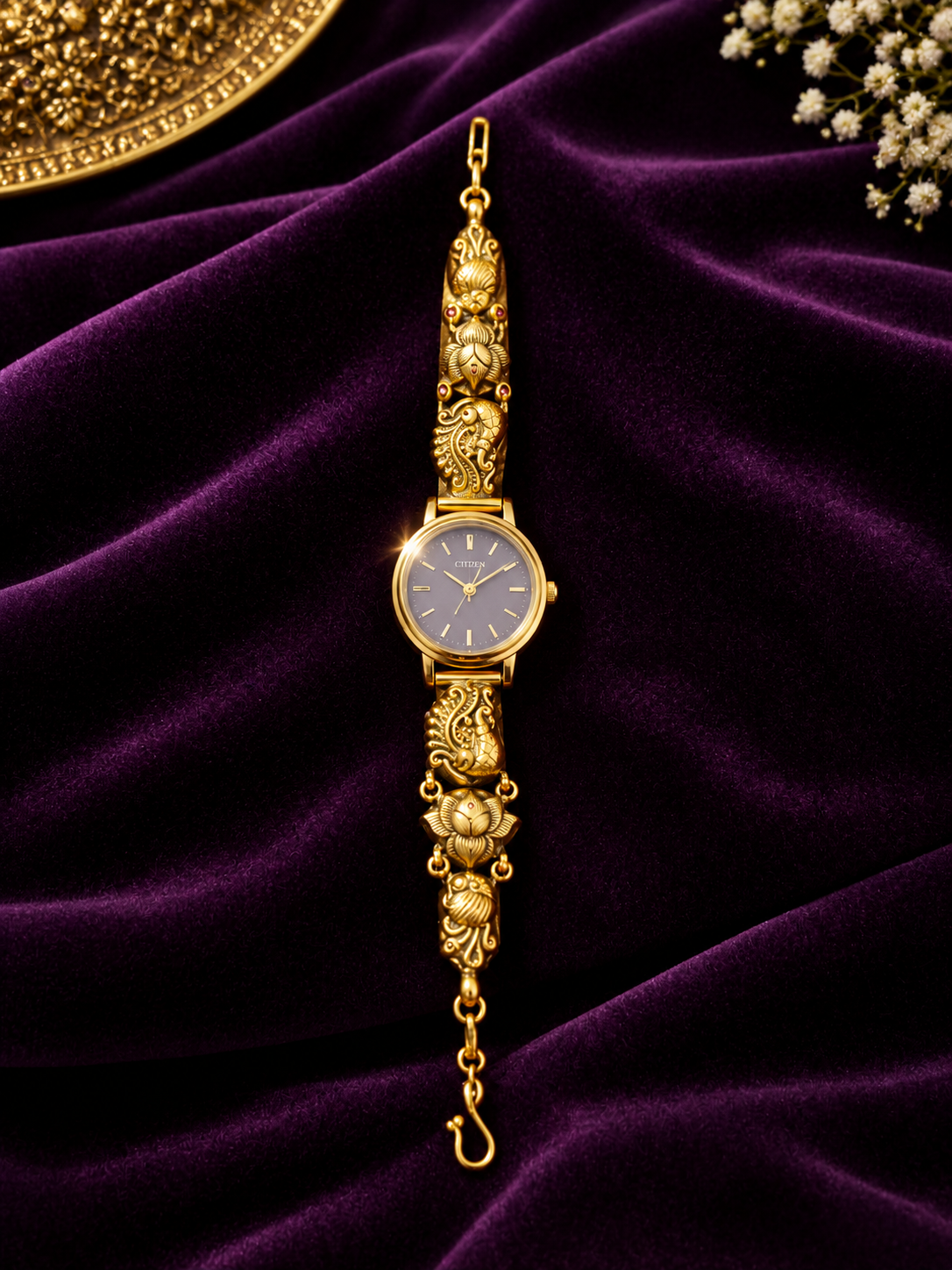 Royal Mayura Antique Gold Watch