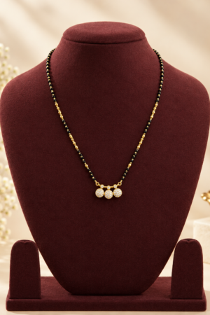 Triveni Sparkle Black Bead Mangalsutra