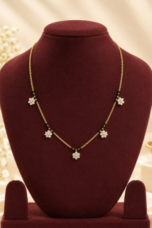 Pushpika Sparkle Black Bead Mangalsutra