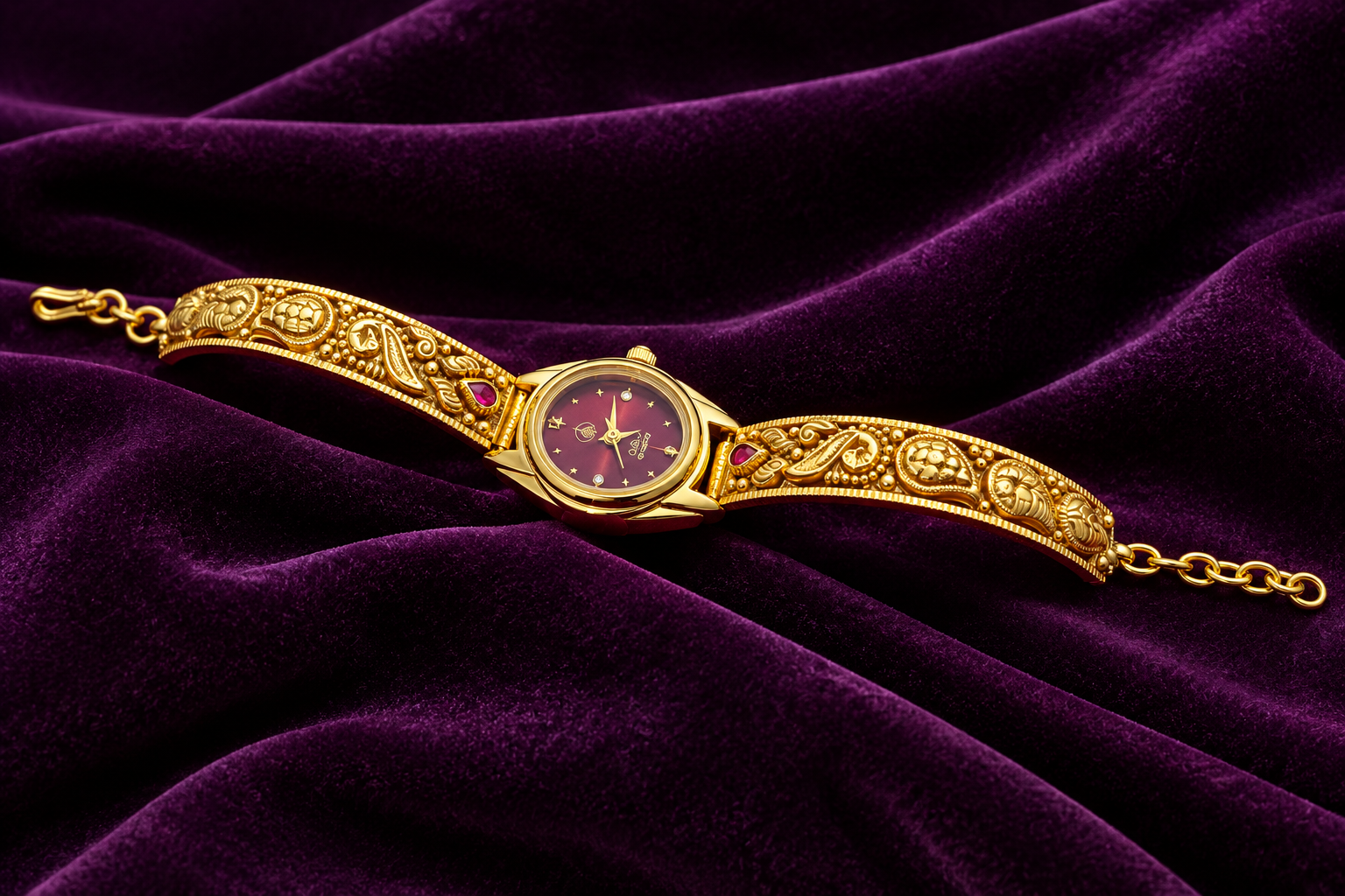 Royal Nakshi Heritage Gold-Toned Watch