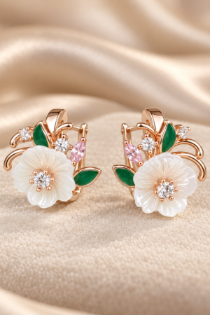 Rose Gold Enchanted Blossom Earrings