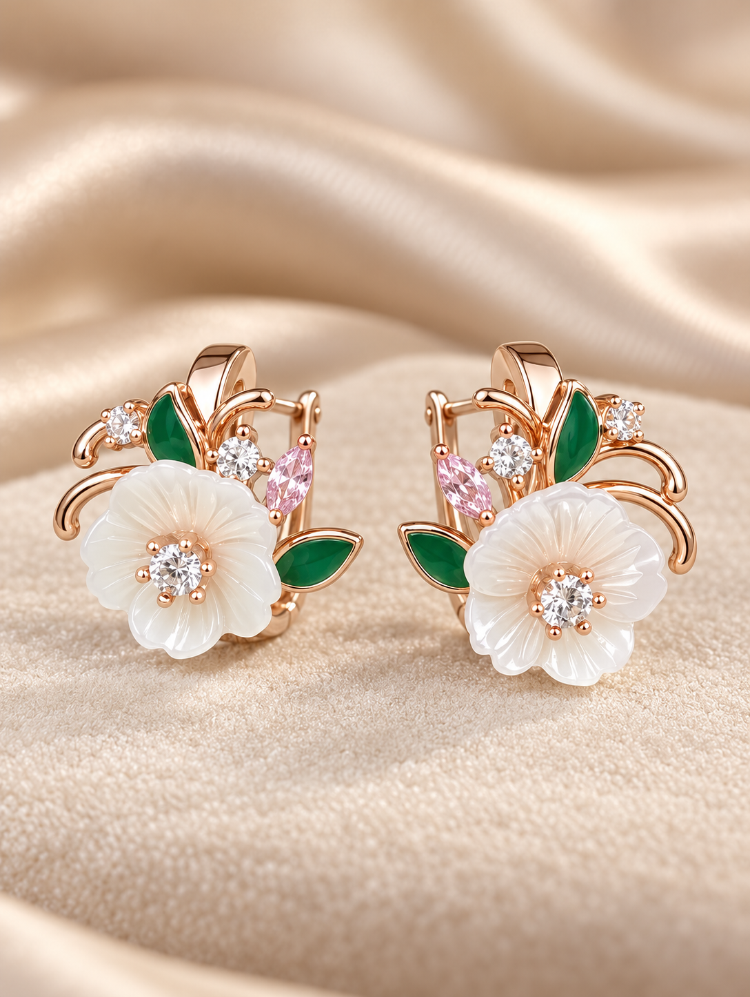 Rose Gold Enchanted Blossom Earrings