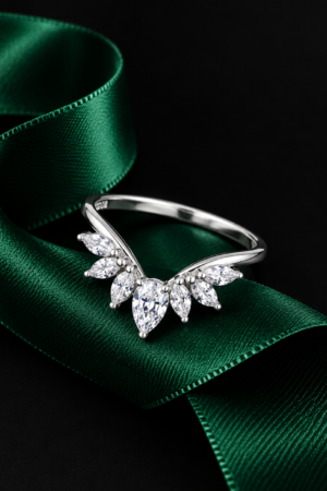 Celestial Marquise Leaf Cluster Ring