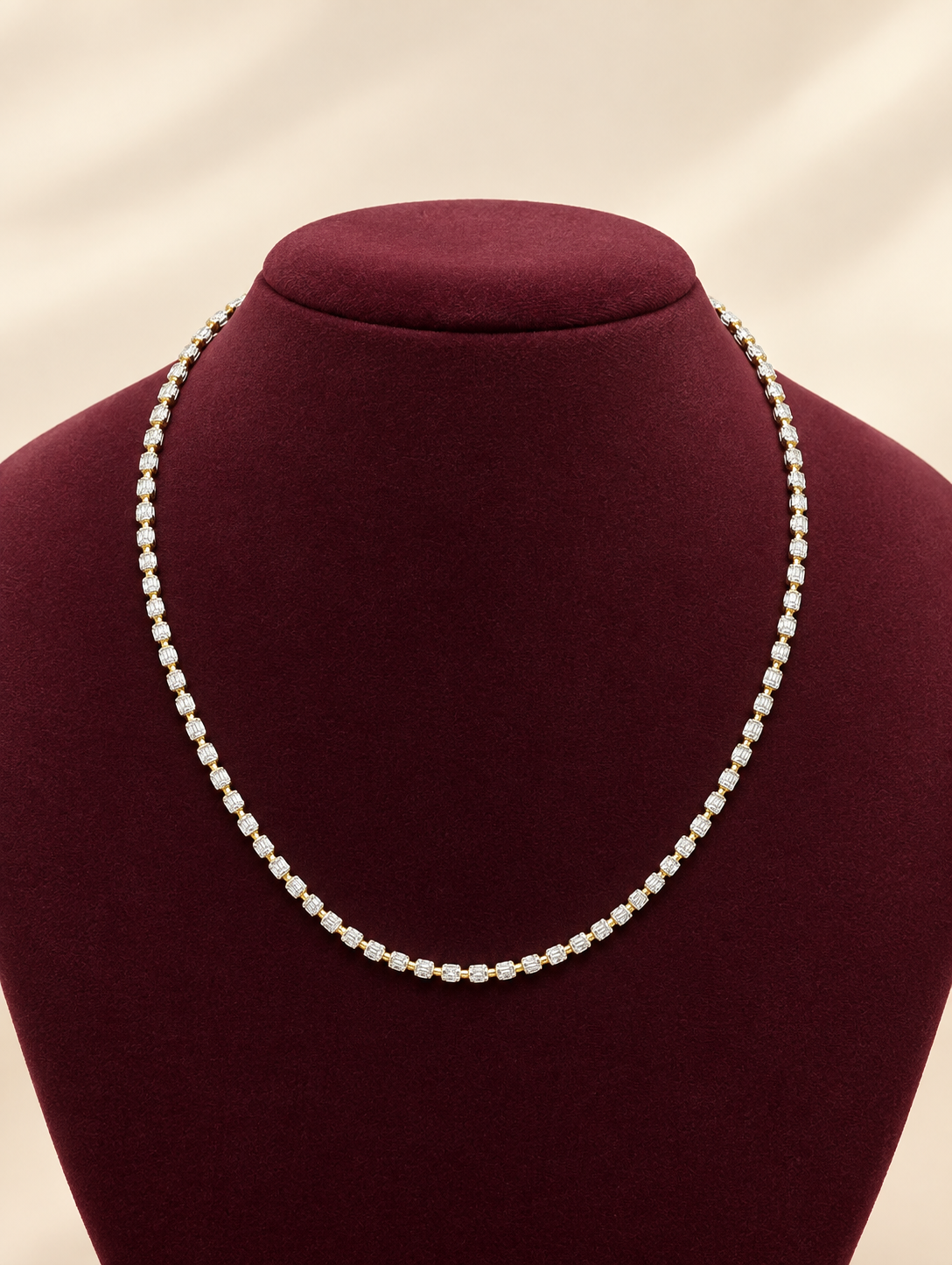 Radiant Two-Tone Crystal Link Chain